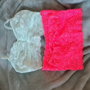 2 bralette/ bandeau VS Pink NEW WITHOUT TAGS (bought online,  never worn)